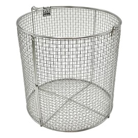 Sanwa Kaken SS200 Stainless Steel Round Cleaning Basket, Medium, φ7.9 x 7.9 inches (200 x 200 mm)