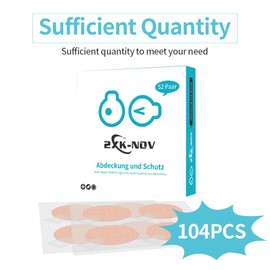 2XK-NOV 104 Pieces Men Nipple Covers Waterproof and Sweatproof Nipple Guard Protector Nipple Tape Chafing Prevention Disposable Nipple Pasties Set for Runners