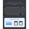 LENTION USB C to NVMe & SATA M.2 SSD Enclosure,