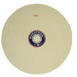 Marathon 8" x 1/2" x Pin Hole Felt Wheel, HARD Density, 100% Wool, Polishing