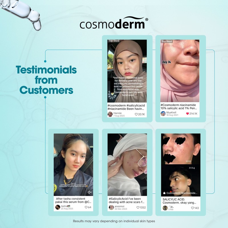 Cosmoderm Niacinamide 10% Salicylic Acid 1% 28 Days Boosting Serum