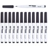 TWOHANDS Wet Erase Markers Ultra Fine Tip,0.7mm,Low Odor,Extra Fine Point,Black,Whiteboard