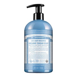 Dr Bronner's 4-In-1 Organic Sugar Soap - Baby Unscented, 710ml