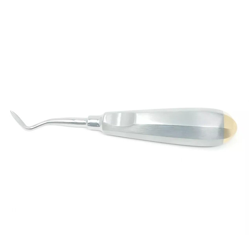 Unbranded Oral Dental Root Elevator Flohr Left With Gold Handles