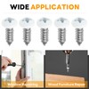 Semrien 120 Pcs White Screws, #8 x 1/2" White Self