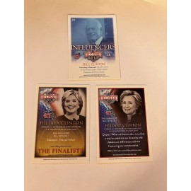 Decision 2016 Political Trading Cards Bill & Hillary Clinton 3-card lot