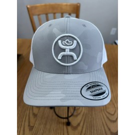 HOOey O CLASSIC TRUCKER SNAPBACK HAT OSFM CAMO GRAY WHITE NEW