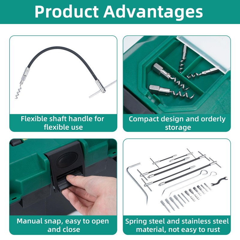 lukar 23pcs Packing Extractor, Pump Packing Puller Set, Packing Seal