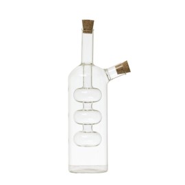 Creative Co-Op Hand-Blown Glass Oil and Vinegar Cruet