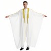Musuly Men's Kaftan - Traditional Thobe Abaya Djellaba, White and