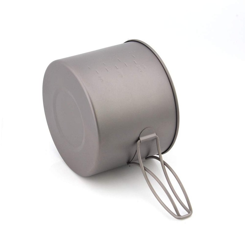 TOAKS Titanium Pot Pan Set with Folded Handle