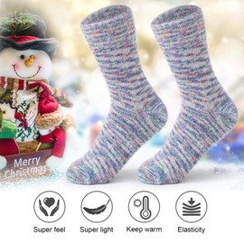 SISOSOCK 5 Pairs Fuzzy Soft Cozy Fluffy Socks for Women, Casual Thick Plush Comfy Sleep Socks, Warm Winter Gifts for Women