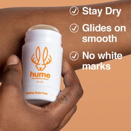 HUME SUPERNATURAL Hume Supernatural Aluminum Free Deodorant for Women & Men - Safe for Sensitive Skin - Probiotic, Plant-Based, Baking Soda Free, Aloe, & Cactus Flower, Anti Sweat, Stain & Odor - Amber Woods, 1-Pack