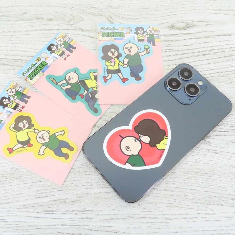 Panpan-kun's Daily Life [Die Cut Sticker] Waterproof Sticker/Green