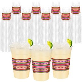 100 PCS Cinco De Mayo Cups, 14 OZ Mexican Plastic Cups, Disposable Fiesta Plastic Cup, Cinco De Mayo Decorations Fiesta Party Decorations Mexican Party Supplies