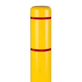 BollardGard 7" x 72" Bollard Cover - Innoplast (Yellow Red Tape)
