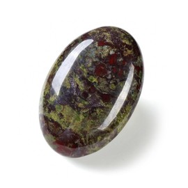 CrystalTears Dragon Bloodstone Crystal Stone 2.4” Large Polished Pocket Palm Healing Crystals Gemstone Natural Oval Worry Stone for Anxiety Stress Relief Meditation Reiki Healing Crystal Gifts