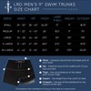 LRD Men's Swim Trunks with Compression Liner 9 Inch Inseam