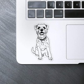 'Border Terrier' Clear Sticker Decal – Waterproof Film for Windows, Cars, Walls & Crafts, Medium (100mm) (DC00081586)