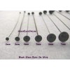 Glass Eyes On Wire Solid Black (1mm)