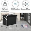 8 Bushel Collapsible Laundry Cart with Wheels Commercial Heavy Duty