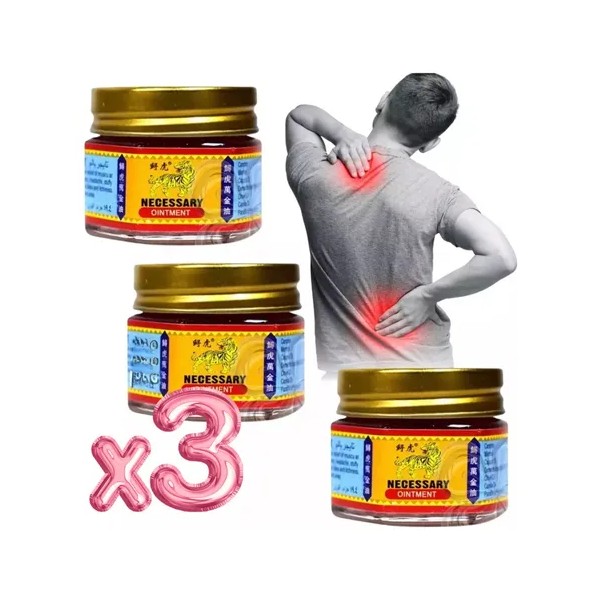 Blsamo Tigre rojo 3 pzs ungento tailands canela alivia dolor