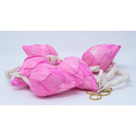 Desi Favors Indian Lilly with Pink Lotus Bud-5 Count-1.5 Foot Each-Indian Pooja Decorations/Diwali Decorations