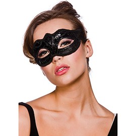 Verona Eyemask Venetian Masquerade Opera Fancy Dress Burlesque Eye Mask (Black)