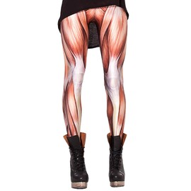 Sister Amy Women's High Waist Powerful Muscle Digital Printted Ankle Elastic Tights Legging