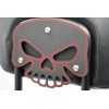JME Matte Black Skull Passenger Backrest Mounting Bracket for Harley