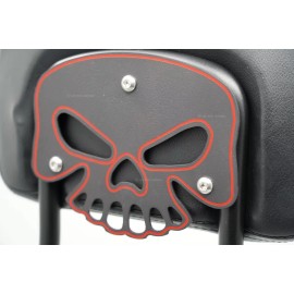 JME Matte Black Skull Passenger Backrest Mounting Bracket for Harley HD Touring