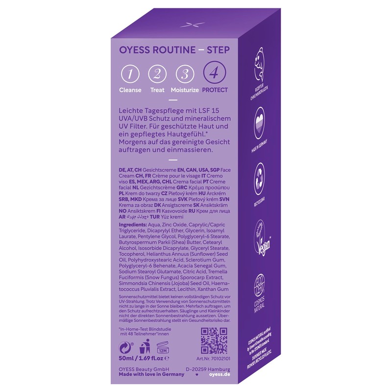 OYESS Loving Nature Face Care, Light Care, Face Cream, 50