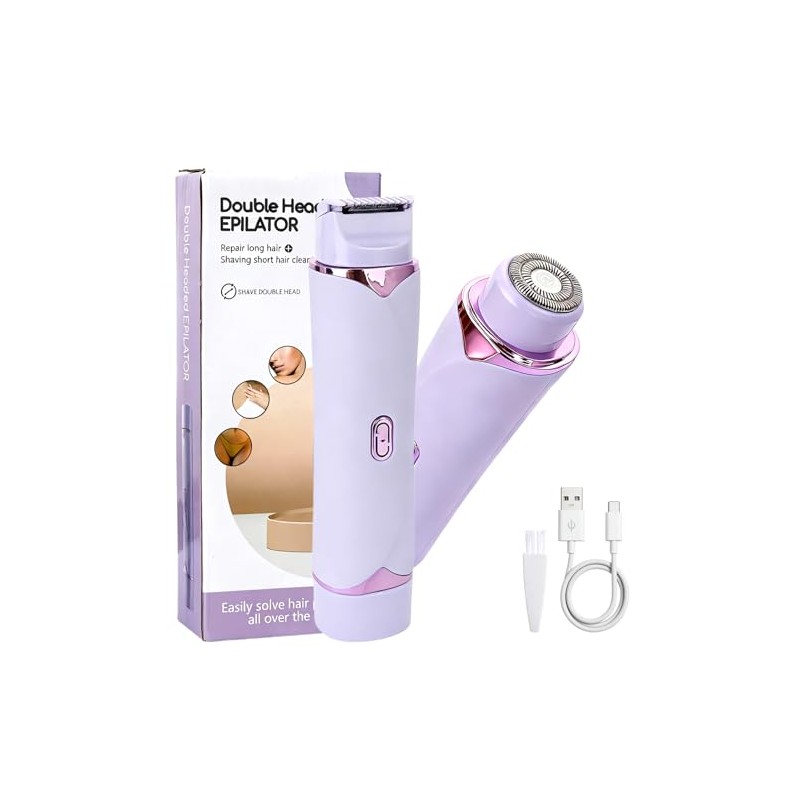2-in-1 Electric Razor for Women, Portable Travel Size