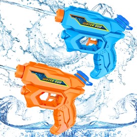 Water Guns for Kids, Squirt Guns Mini Water Blaster Small Water Pistol Toys for Boys Girls Toddlers, Ideas Gift Toys for Summer Outdoor Swimming Pool Beach Water Fighting Toys, Blue and Orange