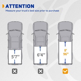 Soft Roll Up Truck Bed Tonneau Cover Fit for Dodge Ram 1500 2002-2023, Fit for Dodge Ram 2500 3500 2003-2025 8 ft Bed Without Rambox