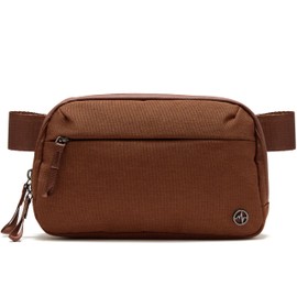 Pander Fanny Pack for Women and Men, Large 2L Tactical Crossbody Carry Bag for Travel, Work, Outdoor. (Saddle Brown)