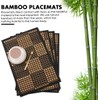 Bamboo Placemats for Dining Table, Placemats Set of 4,Stain-Resistant,Heat-Resistant Place