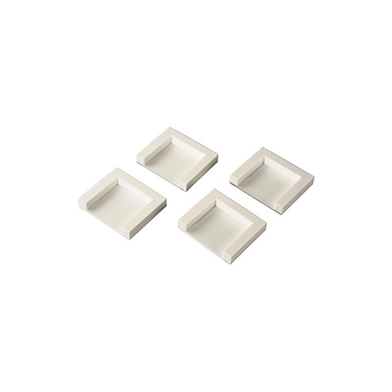 Xavax Fixing Plates for Dryers, Set of 4 - White