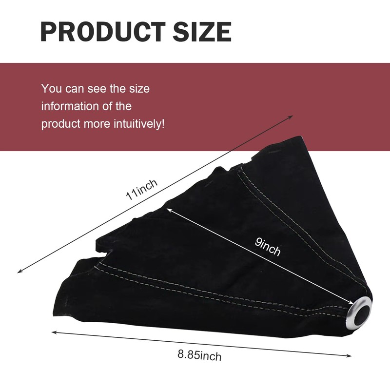 Zikefest Car Shift Boot Cover, Suede Leather Manual Automatic Shift