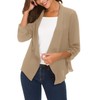 Urban CoCo Women's Ruched Sleeve Lightweight Thin Chiffon Blazer (S,