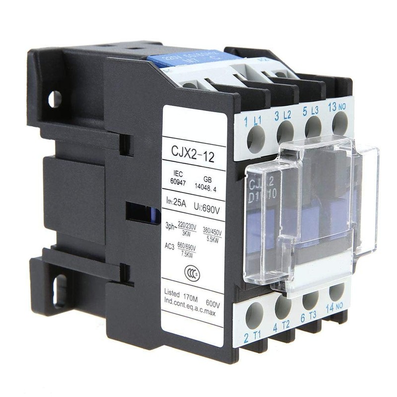 AC Electric Contactor CJX2-1210 Industrial Contactor with High Sensitivity 220V