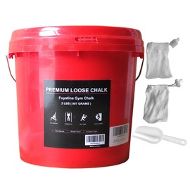 Fuyatina 2LBS Bucket Loose Gym Chalk, Professional Climbing Chalk, Includes 2LBS Premium Chalk Powder 2 Chalk Bags, Multi-Purpose for Rock Climbing Chalk, Gym Chalk, Weight Lifting Chalk Workouts
