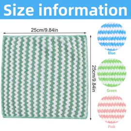 FLOTRUTE Pack of 5 Microfibre Cleaning Cloths Ultra Absorbent Cleaning Cloths Anti-Oil Cleaning Cloths Kitchen Non-Stick Microfibre Cloths Kitchen Towels Universal Wash Cloth Multi-Purpose 25 x 25 cm
