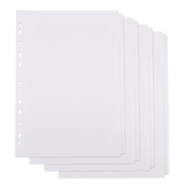SUPERFINDINGS 20 Sheets A4 Paper Dividers 11 Hole Index Sheets Blank White Paper Index Dividers 29.8 x 22 cm Index Pages Tab for Planner Notebooks