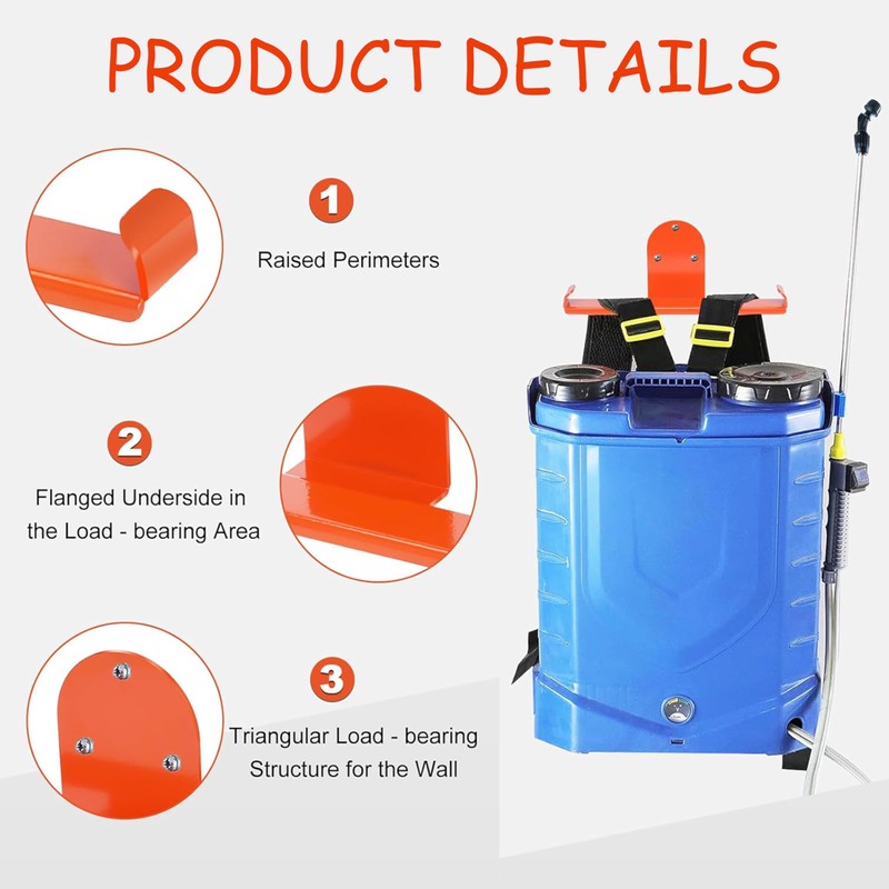 Heavy Duty Backpack Leaf Blower Hanger Wall Mount,Universal Garage Organizer,Garden