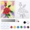 VOCHIC Paint and Sip Kit, Rose Pre Drawn Canvas Painting