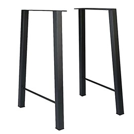 Tengchang 2 PCS 28'' Industry Trapezoid Dinning Table Legs Metal Steel Desk Legs DIY Furniture