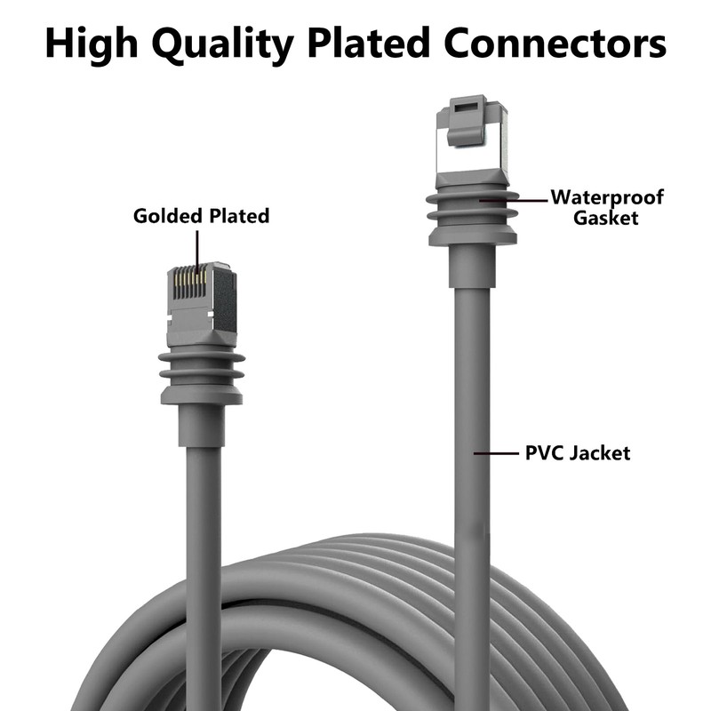 for Starlink Cable IP68 Waterproof 1200Mbps Smooth Transmission Extender Cable