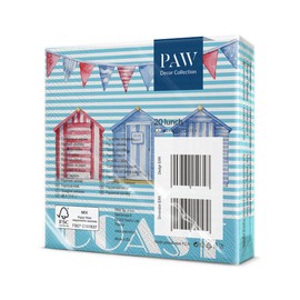 Paw Lunch Napkin Pack of 20, Coast, 33 x 33 cm