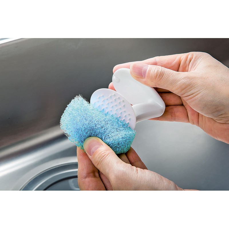 Mameita Sponge, White, Blue, Height 2.6 x Width 2.6 x
